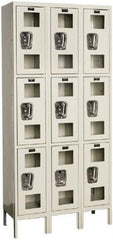 Hallowell - 9 Door, 3 Tier, Safety-View Wardrobe Lockers - Benchmark Tooling