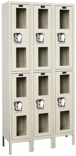 Hallowell - 6 Door, 2 Tier, Safety-View Wardrobe Lockers - Benchmark Tooling