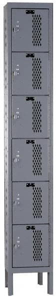Hallowell - 6 Door, 6 Tier, Heavy-Duty Ventilated Wardrobe & Box Lockers - Benchmark Tooling