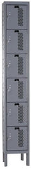 Hallowell - 6 Door, 6 Tier, Heavy-Duty Ventilated Wardrobe & Box Lockers - Benchmark Tooling