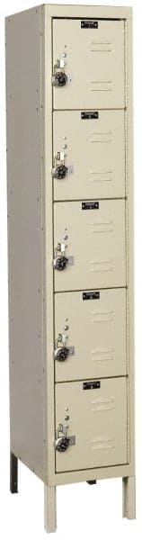 Hallowell - 5 Door, 5 Tier, Ready-Built Wardrobe & Box Lockers - Benchmark Tooling