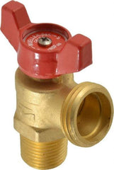 B&K Mueller - 1/2" Pipe, Brass, MNPT, SWT x GHT End Connection, Boiler Drain Valve - 125 psi WOG Rating, Wing Tee Handle - Benchmark Tooling