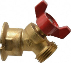 B&K Mueller - 3/4" Pipe, Brass Sillcock - Tee Handle, FNPT x GHT End Connections, 125 psi WOG Rating - Benchmark Tooling