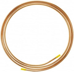 Mueller Industries - 10' Long, 1/4" OD, Grade Alloy 122 Copper Seamless Tube - 0.03" Wall Thickness, 4 Lb per Coil - Benchmark Tooling