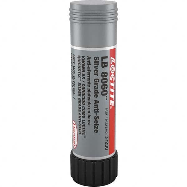 Loctite - 20 Gram Stick High Temperature Anti-Seize Lubricant - Silver Colored, -20 to 1,600°F, Silver Colored, Water Resistant - Benchmark Tooling