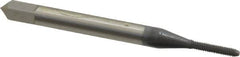 OSG - #0-80 UNF 2B 2 Flute elektraLUBE Finish High Speed Steel Straight Flute Standard Hand Tap - Bottoming, Right Hand Thread, 1-5/8" OAL, 5/16" Thread Length, H2 Limit - Exact Industrial Supply