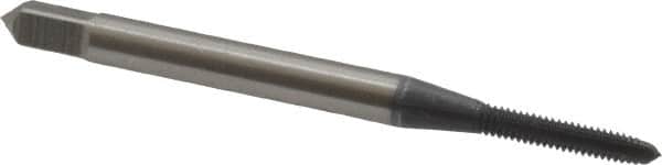 OSG - #2-56 UNC 2B 3 Flute elektraLUBE Finish High Speed Steel Straight Flute Standard Hand Tap - Plug, Right Hand Thread, 1-3/4" OAL, 7/16" Thread Length, H2 Limit - Exact Industrial Supply