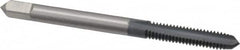 OSG - #8-32 UNC 3B 2 Flute elektraLUBE Finish High Speed Steel Straight Flute Standard Hand Tap - Plug, Right Hand Thread, 2-1/8" OAL, 3/4" Thread Length, H2 Limit - Exact Industrial Supply