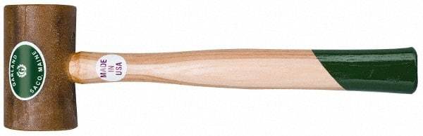 Garland - 1/2 Lb Head Weighted Rawhide Hammer - 9" Long Wood Handle - Benchmark Tooling