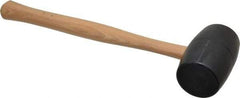 Garland - 1-3/16 Lb Head Rubber Mallet - 15-3/4" OAL, 13-1/2" Long Wood Handle - Benchmark Tooling