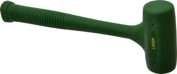 Garland - 16 oz Head 1-1/2" Face Diam Polyurethane Dead Blow Hammer - 10" OAL, Polyurethane Handle - Benchmark Tooling