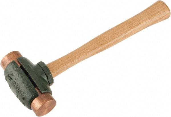 Garland - 3-1/2 Lb Head 1-1/2" Face Copper Split Head Hammer - Wood Handle - Benchmark Tooling