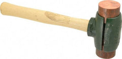 Garland - 6-1/2 Lb Head 2" Face Copper Split Head Hammer - Wood Handle - Benchmark Tooling