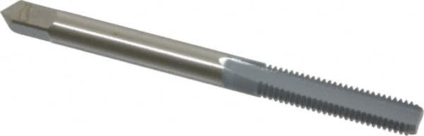 OSG - #10-32 UNF 3B 2 Flute elektraLUBE Finish High Speed Steel Straight Flute Standard Hand Tap - Bottoming, Right Hand Thread, 2-3/8" OAL, 7/8" Thread Length, H2 Limit - Exact Industrial Supply