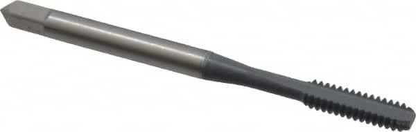 OSG - #6-32 UNC 2B 2 Flute elektraLUBE Finish High Speed Steel Straight Flute Standard Hand Tap - Bottoming, Right Hand Thread, 2" OAL, 11/16" Thread Length, H3 Limit - Exact Industrial Supply