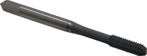 OSG - #8-32 UNC 2B 2 Flute elektraLUBE Finish High Speed Steel Straight Flute Standard Hand Tap - Bottoming, Right Hand Thread, 2-1/8" OAL, 3/4" Thread Length, H3 Limit - Exact Industrial Supply