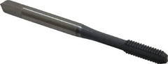 OSG - #8-32 UNC 2B 2 Flute elektraLUBE Finish High Speed Steel Straight Flute Standard Hand Tap - Bottoming, Right Hand Thread, 2-1/8" OAL, 3/4" Thread Length, H3 Limit - Exact Industrial Supply