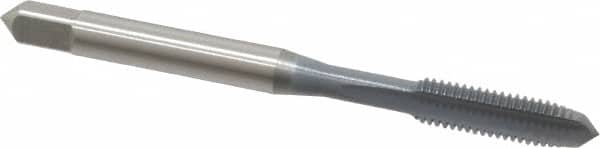 OSG - #10-32 UNF 2B 2 Flute elektraLUBE Finish High Speed Steel Straight Flute Standard Hand Tap - Plug, Right Hand Thread, 2-3/8" OAL, 7/8" Thread Length, H3 Limit - Exact Industrial Supply