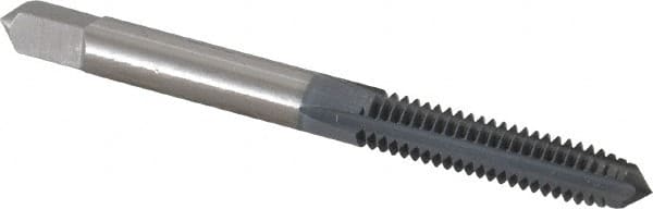 OSG - #12-24 UNC 2B/3B 4 Flute elektraLUBE Finish High Speed Steel Straight Flute Standard Hand Tap - Plug, Right Hand Thread, 2-5/8" OAL, 15/16" Thread Length, H3 Limit - Exact Industrial Supply