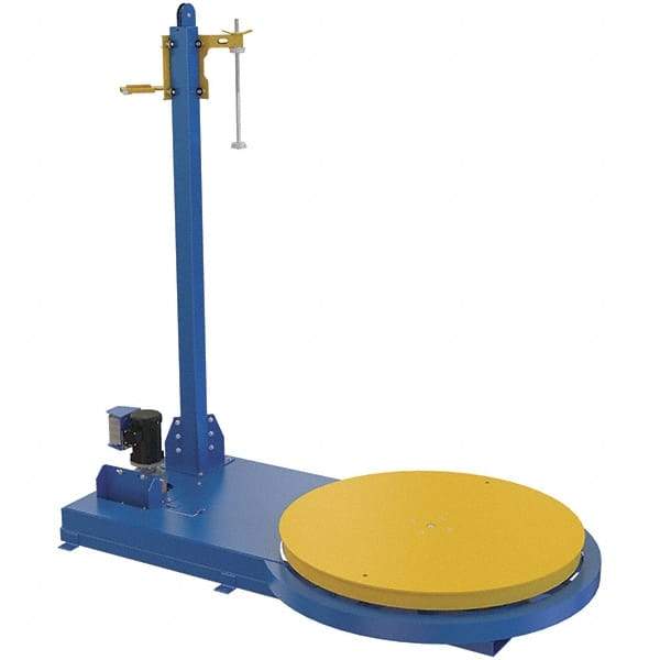 Vestil - 54 Inch Diameter, 8 to 12 Pallets per Hour, Semi Automatic, Medium Duty Stretch and Pallet Wrap Machine - 5,000 Lbs. Capacity, 3 to 12 RPM, 11 Inch High, 10 and 20 Inch Film Height - Benchmark Tooling