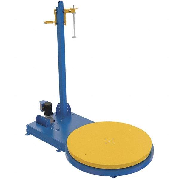 Vestil - 60 Inch Diameter, 8 to 12 Pallets per Hour, Semi Automatic, Medium Duty Stretch and Pallet Wrap Machine - 5,000 Lbs. Capacity, 3 to 12 RPM, 11 Inch High, 10 and 20 Inch Film Height - Benchmark Tooling