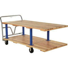 Vestil - 1,600 Lb Capacity Hardwood Platform Truck - Hardwood Deck, 36" OAW - Benchmark Tooling