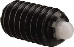 Gibraltar - 5/16-18, 9/16" Thread Length, 1/12" Plunger Projection, Steel Threaded Spring Plunger - 0.135" Max Plunger Diam, 0.562" Plunger Length, 1.25 Lb Init End Force, 4 Lb Final End Force - Benchmark Tooling