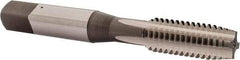 OSG - 3/8-16 UNC 4 Flute Bright Finish High Speed Steel Straight Flute Standard Hand Tap - Plug, Right Hand Thread, 2-15/16" OAL, 1-1/4" Thread Length, H1 Limit, Oversize - Exact Industrial Supply