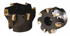 Kennametal - 6 Inserts, 3" Cut Diam, 1" Arbor Diam, 0.6" Max Depth of Cut, Indexable Square-Shoulder Face Mill - 0/90° Lead Angle, 1.96" High, AP.T 1604.., AP.W 1604.. & APEX 1604.. Insert Compatibility, Through Coolant, Series 7690 VA 16 - Benchmark Tooling