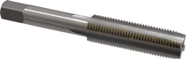 OSG - 1/2-20 UNF 4 Flute Bright Finish High Speed Steel Straight Flute Standard Hand Tap - Plug, Right Hand Thread, 3-3/8" OAL, 1-21/32" Thread Length, H1 Limit, Oversize - Exact Industrial Supply