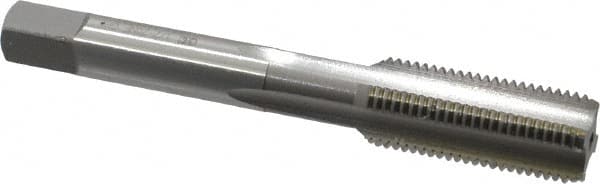 OSG - 1/2-20 UNF 4 Flute Bright Finish High Speed Steel Straight Flute Standard Hand Tap - Bottoming, Right Hand Thread, 3-3/8" OAL, 1-21/32" Thread Length, H1 Limit, Oversize - Exact Industrial Supply