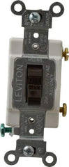 Leviton - 1 Pole, 120 to 277 VAC, 20 Amp, Commercial Grade, Toggle, Wall and Dimmer Light Switch - 1.31 Inch Wide x 4.06 Inch High - Benchmark Tooling