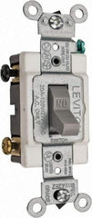 Leviton - 2 Pole, 120 to 277 VAC, 20 Amp, Commercial Grade, Toggle, Wall and Dimmer Light Switch - 1.31 Inch Wide x 4.06 Inch High - Benchmark Tooling