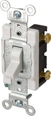 Leviton - 1 Pole, 120 to 277 VAC, 15 Amp, Commercial Grade, Toggle, Wall and Dimmer Light Switch - 1.31 Inch Wide x 4.06 Inch High - Benchmark Tooling