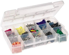 Akro-Mils - 7" Wide x 11" High x 2-3/8" Deep, Small Parts Storage Case - Clarified Polypropylene Frame, 3 to 15 Compartments, 2" Wide x 2-1/8 to 10-3/16" High x 2" Deep Bin - Benchmark Tooling