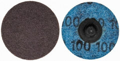 Tru-Maxx - 1-1/2" Disc Diam, 100 Grit, Aluminum Oxide Quick Change Disc - Type R Attaching System, Coated, Brown, Fine Grade, 30,000 RPM - Benchmark Tooling