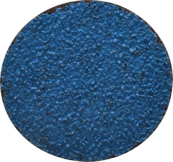 Tru-Maxx - 2" Disc Diam, 36 Grit, Zirconia Alumina Quick Change Disc - Type R Attaching System, Coated, Blue, Very Coarse Grade, 20,000 RPM - Benchmark Tooling