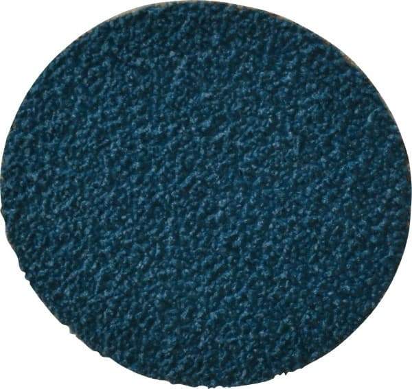 Tru-Maxx - 2" Disc Diam, 40 Grit, Zirconia Alumina Quick Change Disc - Type R Attaching System, Coated, Blue, Coarse Grade, 20,000 RPM - Benchmark Tooling