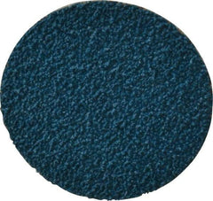 Tru-Maxx - 2" Disc Diam, 40 Grit, Zirconia Alumina Quick Change Disc - Type R Attaching System, Coated, Blue, Coarse Grade, 20,000 RPM - Benchmark Tooling
