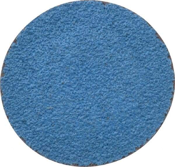 Tru-Maxx - 2" Disc Diam, 50 Grit, Zirconia Alumina Quick Change Disc - Type R Attaching System, Coated, Blue, Coarse Grade, 20,000 RPM - Benchmark Tooling