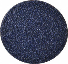 Tru-Maxx - 3" Disc Diam, 36 Grit, Zirconia Alumina Quick Change Disc - Type R Attaching System, Coated, Blue, Very Coarse Grade, 20,000 RPM - Benchmark Tooling