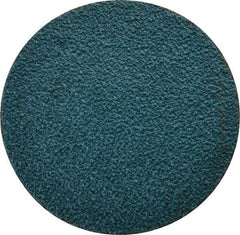 Tru-Maxx - 3" Disc Diam, 40 Grit, Zirconia Alumina Quick Change Disc - Type R Attaching System, Coated, Blue, Coarse Grade, 20,000 RPM - Benchmark Tooling
