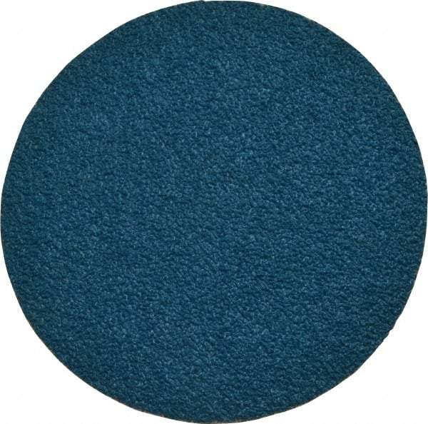 Tru-Maxx - 3" Disc Diam, 50 Grit, Zirconia Alumina Quick Change Disc - Type R Attaching System, Coated, Blue, Coarse Grade, 20,000 RPM - Benchmark Tooling
