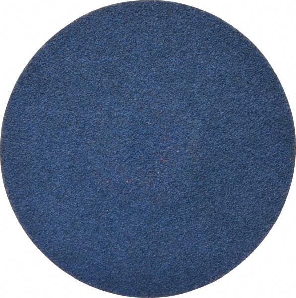 Tru-Maxx - 3" Disc Diam, 80 Grit, Zirconia Alumina Quick Change Disc - Type R Attaching System, Coated, Blue, Medium Grade, 20,000 RPM - Benchmark Tooling