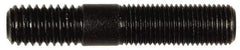 Dorman - 3/8-24 Long Thread, 3/8-16 Short Thread, 2" OAL Unequal Double Threaded Stud - Steel, Black Oxide Finish, 1" Long Thread Length, 5/8" Short Thread Length - Benchmark Tooling