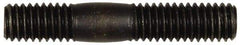 Dorman - 3/8-16 2-1/8" OAL Unequal Double Threaded Stud - Steel, Black Oxide Finish, 1" Long Thread Length, 5/8" Short Thread Length - Benchmark Tooling