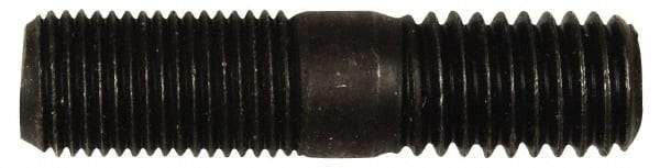 Dorman - 1/2-20 Long Thread, 1/2-13 Short Thread, 2" OAL Unequal Double Threaded Stud - Steel, Black Oxide Finish, 15/16" Long Thread Length, 5/8" Short Thread Length - Benchmark Tooling