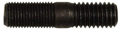 Dorman - 1/2-20 Long Thread, 1/2-13 Short Thread, 2" OAL Unequal Double Threaded Stud - Steel, Black Oxide Finish, 15/16" Long Thread Length, 5/8" Short Thread Length - Benchmark Tooling