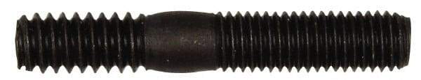 Dorman - 1/4-28 Long Thread, 1/4-20 Short Thread, 1-1/2" OAL Unequal Double Threaded Stud - Steel, Black Oxide Finish, 3/4" Long Thread Length, 1/2" Short Thread Length - Benchmark Tooling