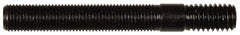 Dorman - 3/8-24 Long Thread, 3/8-16 Short Thread, 2" OAL Unequal Double Threaded Stud - Steel, Black Oxide Finish, 2" Long Thread Length, 5/8" Short Thread Length - Benchmark Tooling